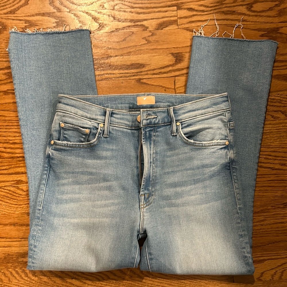MOTHER Insider Crop Step Fray Jean